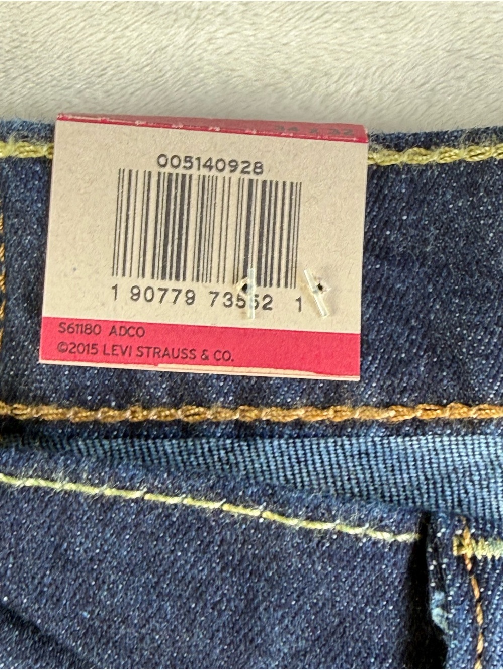 Levi's 514 Men's Indigo Straight-Leg Jeans Stretch 34x32 NWT Denim - Picture 5 of 11